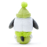 Dressed for the chilly weather, this Winter Knits n Poms Pochacco Plushie is ready to bring warmth and joy to your plush collection with its snug winter accessories and irresistibly soft fur.
Pochacco's classic charm shines through with a festive winter twist—the adorable snowflake embroidery adds extra warmth to this seasonal look. The pompom atop its beanie is to-die-for and the fur collar is keepin' it classy but cute!